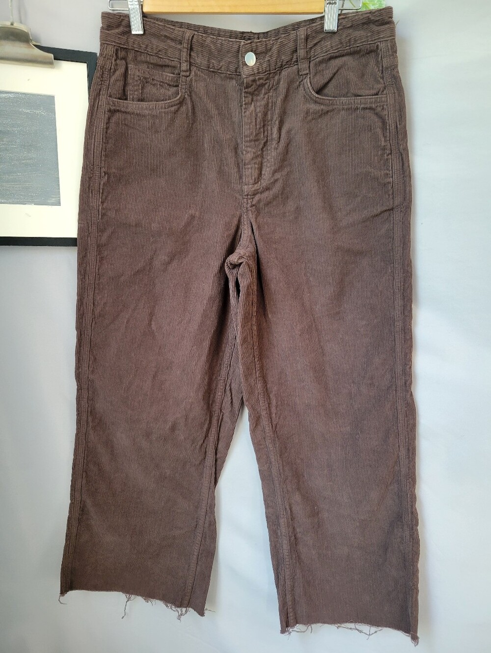 Kotn Taba Straight Leg Raw Hem Corduroy Pant Coffee Bean 27
